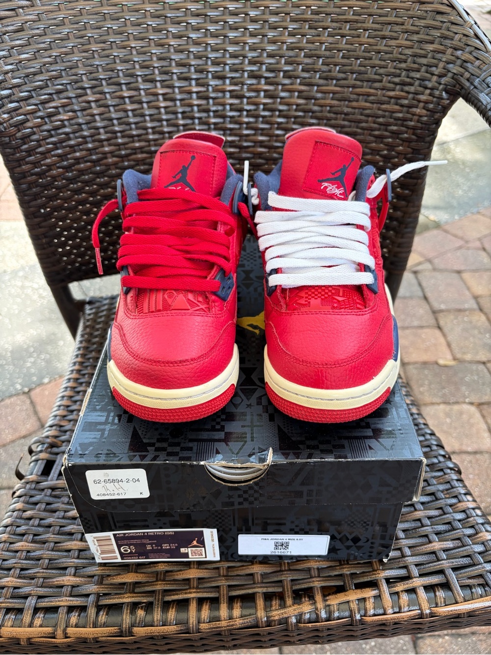 Air Jordan 4 Retro FIBA 2019 GS Size 6.5Y (Women’s 8) OG Box - Picture 3 of 6
